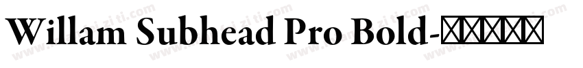 Willam Subhead Pro Bold字体转换